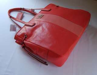 298 Coach 18962 Chelsea Leather Stripe Charlie Coral  