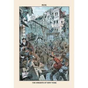  Puck Magazine The Streets of New York 12x18 Giclee on 