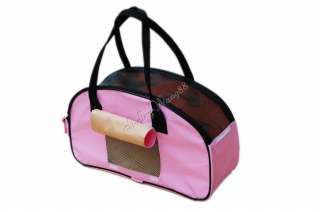 Comfort Pet Carrier Dog Cat Tote Bag Bone Mesh Handbag Shoulder Pink 
