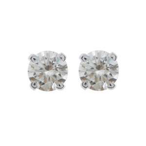  14k White Gold White Quartz Earrings Jewelry