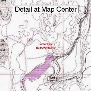 USGS Topographic Quadrangle Map   Lamar East, Colorado (Folded 