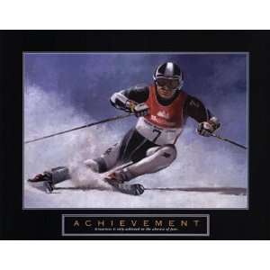 Achievement   Skier by T.C. Chiu 28x22 