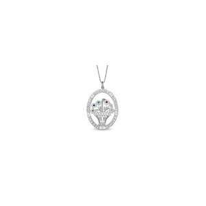  ZALES Personalized Birthstone Family Bouquet Pendant in 