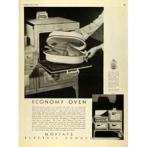  1933 Ad Moffats Limited Electric Ranges Oven Roasted Turkey 