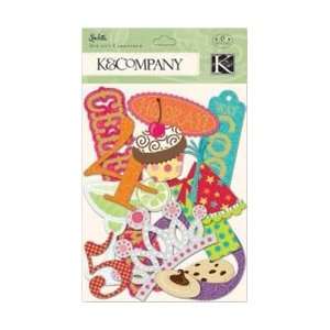  K&Company Cardstock Die Cuts Confetti Birthday; 3 Items 