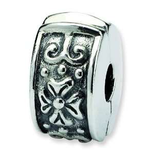   Sterling Silver Hinged Flower Clip Bead Arts, Crafts & Sewing