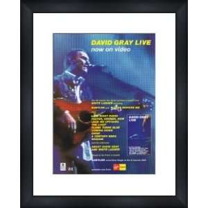  DAVID GRAY Live   Custom Framed Original Ad   Framed Music 