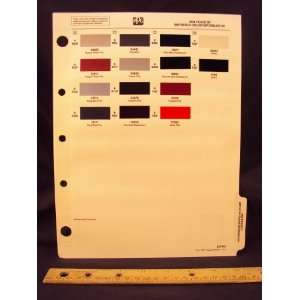  1991 91 PEUGEOT IMPORTED Paint Colors Chip Page Peugeot 