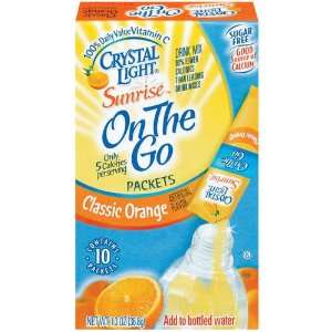  Crystal Light On the Go ORANGE, 10 Count Boxes (Pack of 6 Boxes 