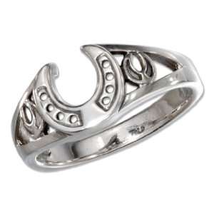  Sterling Silver Horseshoe Ring (size 07) Jewelry