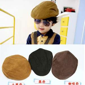 Korean Style Newsboy Cap Baby Kid Classic Check Hat  