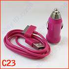   Car Charger & Data Sync Cable For iPod iPhone 2G 3G 3GS 4G 4GS  