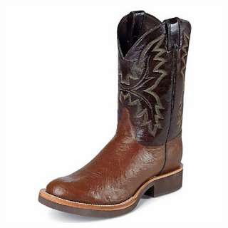 Mens JUSTIN 11 Boots Brown Smooth Ostrich Skin 5131  