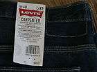Levis Mens Loose Fit Carpenter Jeans Size 40x32 NEW
