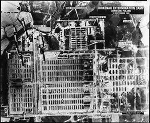 Photo 1944 Sky View Bombing of Auschwitz Birkenau  