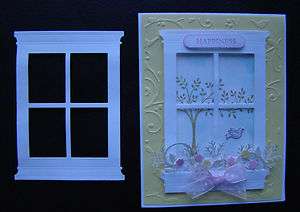 Window Die Cut   Made with Stampin Up Paper   for handmade cards 