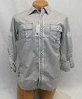 One90One Unlimited Cuffed Blue Check Conan Button Down Shirt MED NWT 
