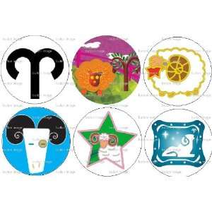   ARIES Pinback Buttons 1.25 pins Astrology Horoscope Zodiac Sun Sign