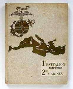 USMC 1st BATTALION 2nd MARINE CRUISE BOOK 1960 1961  