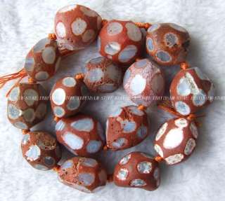 Aboriginality Incision Natural Agate Freeform Beads 16  