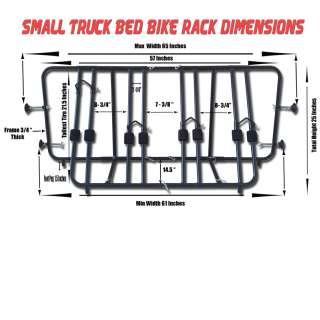 Small Truck Pick Up Bed Bicycle Bike Rack 1 2 3 or 4 Bike Carrier 
