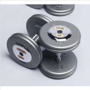 10 lbs Pro Style Cast Dumbbells in Gray 