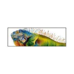  Iguana Framed Canvas Giclee