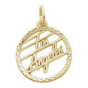    Rembrandt Charms Los Angeles Charm, Gold Plated Silver Jewelry