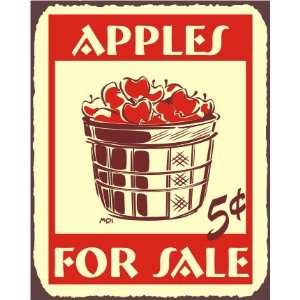  Apples For Sale Vintage Metal Art Country Retro Tin Sign 