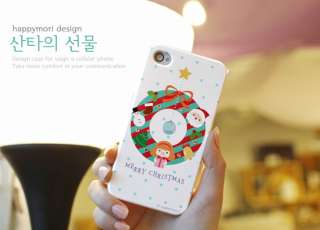 SANTAS GIFT HAPPYMORI Korean white cute case cover for iphone4, 4S 