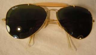 VINTAGE B&L BAUSCH & LOMB RAY BAN G15 GOLD OUTDOORMAN AVIATOR 