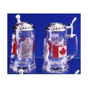  Canada Flag Glass German Beer Stein