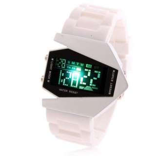   Sport Style LED Digital Date Men Women Unisex Watch Wristwatch White