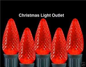 25 C9 Red RETRO FIT LED Christmas Party Light BULBS Set  
