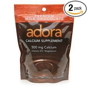  Adora Calcium Supplement, 500mg, Milk Chocolate   30 Ct, 2 