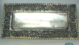 Continental 925 Silver Rectangular Serving Tray Ca 1920  