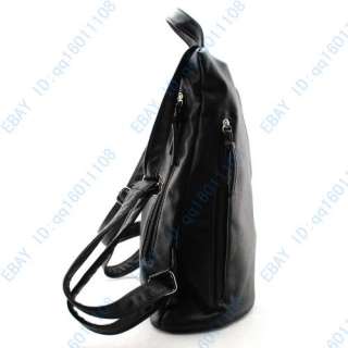 Womens Classic Black Faux Leather Backpack Bag Handbag Purse A29 