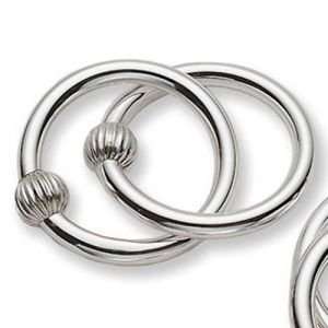 Double Ring Sterling Silver Rattle 