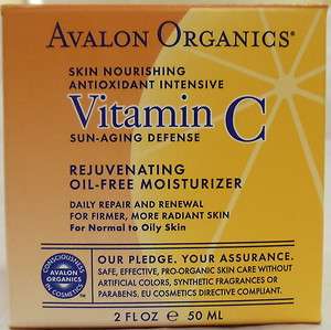 Avalon Organics Vitamin C Rejuvenating Oil Free Moisturizer 2 fl oz 