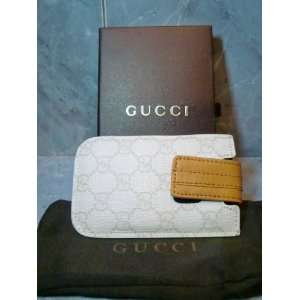 Iphone 4/4G/4S I Pod Touch Gucci Leather Case White Designer Luxury 
