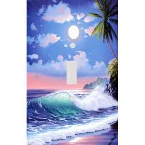  Moon Over a Quiet Tropcial Sea Decorative Switchplate 