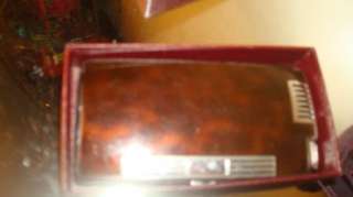 Ronson Pal Cigarette Case with Lighter  BROWN+ Chrome~  