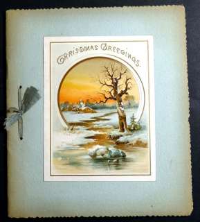 VICTORIAN GIFT BOOK All Round the Year 1888 CHRISTMAS GREETINGS  
