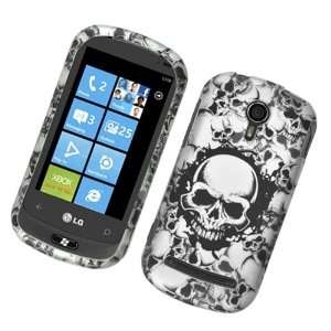 Black with White Tunnel Skull Rubber Texture LG Quantum 