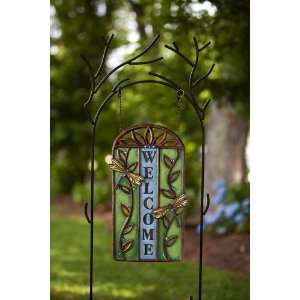  Dragonfly Welcome Design Post Patio, Lawn & Garden