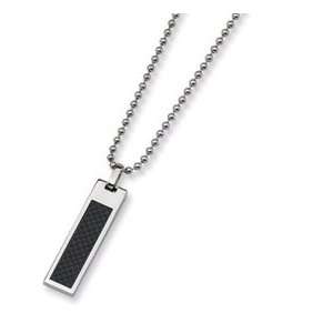 Stainless Steel Carbon Fiber Necklace SRN156 22 Jewelry