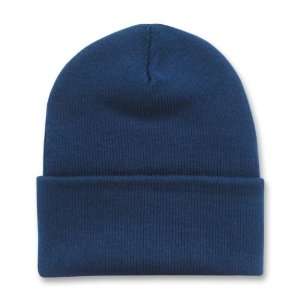  NAVY BLUE LONG BEANIE SKI CAP CAPS HAT HATS CUFFED 