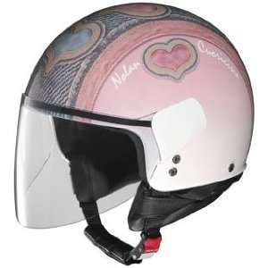 Nolan N30 Flashback Art Hearts Open Face Motorcycle Helmet Multi Small 