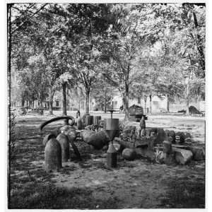 Civil War Reprint Charleston, S.C. Confederate torpedoes, shot, and 