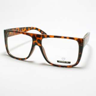 NERD Geek Squared Thick Frame Clear Lens Glasses TORT  